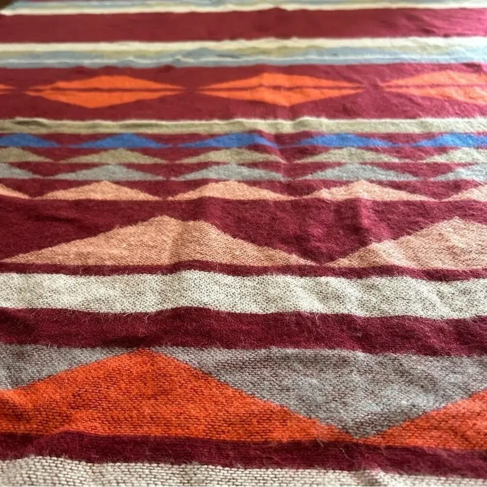 Southwestern Multicolored Cozy Wrap, Geometric Design, Perfect for Cool Nights